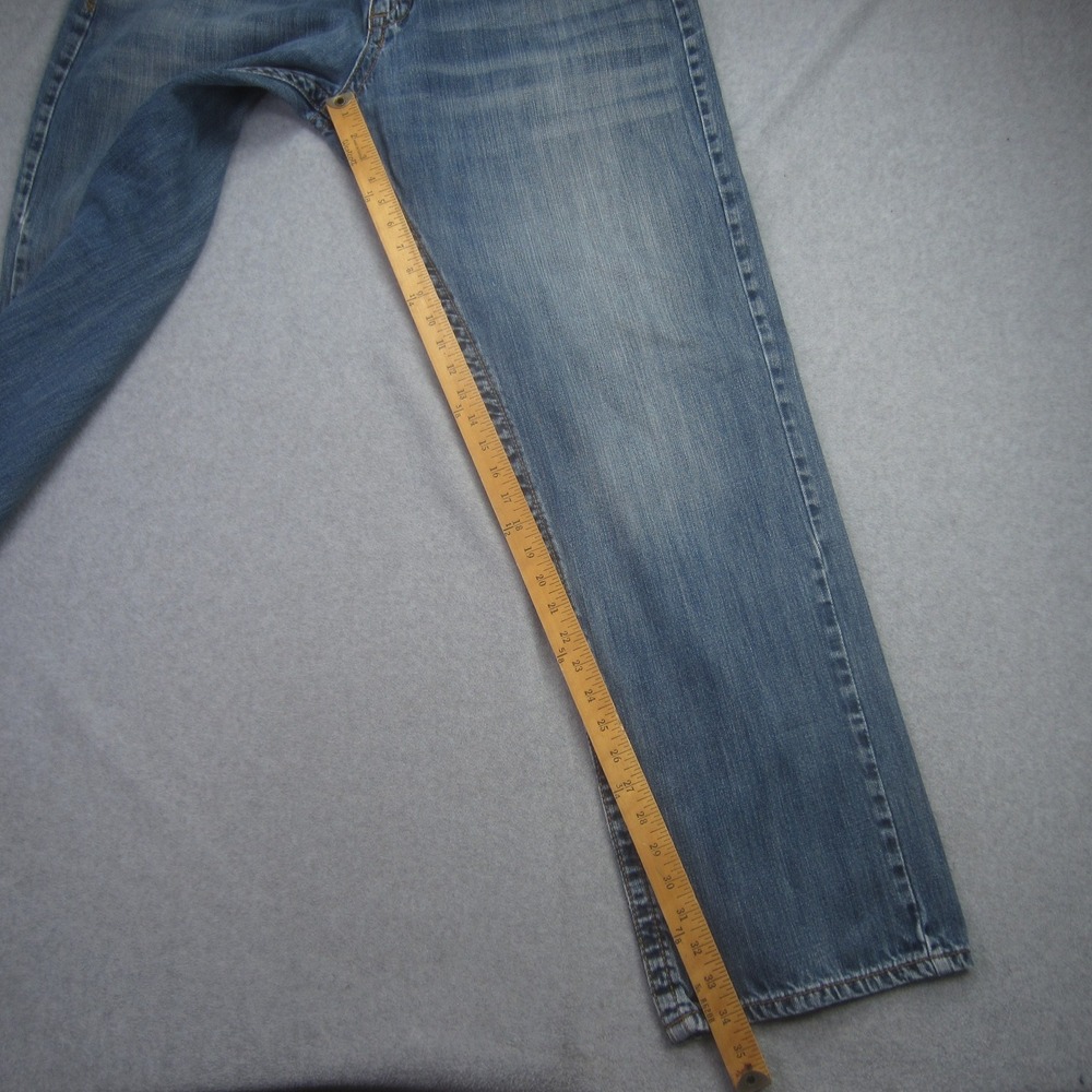 Wrangler 20X Jeans mens 38x36 Blue Straight Leg Medium Wash Western‎ Distressed - Picture 9 of 14